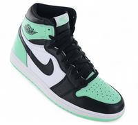 Nike Air Jordan 1 Retro High OG Chaussures pour homme Blanc/Noir-Vert Glow DZ5485 130, Blanc/noir-vert brillant, 42.5 EU
