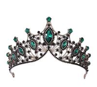 Nouveau alliage de la couronne ACCESSOIRES DE CHILONS RHINESTONE BAR MITZVAH, CROWN BRIDE MEADY PARTY ORNAMENTS, Fêtes, Mariages, Proms, Meilleur choix (Couleur: Rose, taille: 15 * 8,5 cm