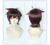Nouveau Amine Sarazanmai Cosplay Kazuki Yasaka perruque marron violet court cheveux synthétiques Halloween Cosplay Costume perruques + bonnet de perruque