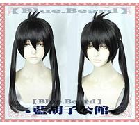 Nouveau Anime David Production Cosplay Huangouda perruque noir Long Double prêle Cosplay perruques + perruque chapeau