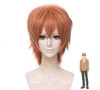 Nouveau Anime donné Sato Mafuyu Cosplay perruque courte orange foncé cheveux synthétiques résistant à la chaleur + casquette de perruque gratuite