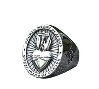 Nouveau Bagues Homme Sacré Coeur De Jésus Croix Amulette Mains De Prière Bijoux Vintage
