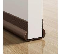 Nouveau Bande d'étanchéité for bas de porte Flexible en PVC, bouchon de tirage sous la porte et joint insonorisé(Brown)