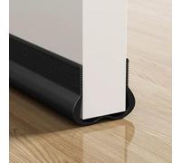Nouveau Bande d'étanchéité for bas de porte Flexible en PVC, bouchon de tirage sous la porte et joint insonorisé(Black)