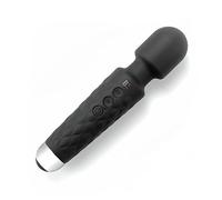 NOUVEAU bâton de massage Magic Wand « STRONGO » - MAINTENANT avec 28 variations de vibrations - vibromasseurs à poser pour elle avec stimulation clitoridienne de « BuyAndFeelGood » en noir