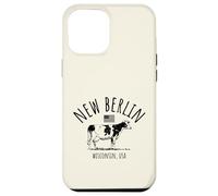 Nouveau Berlin Wisconsin USA Vache Rétro Style Vintage Design Coque pour iPhone 12 Pro Max