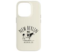 Nouveau Berlin Wisconsin USA Vache Rétro Style Vintage Design Coque pour iPhone 14 Pro
