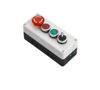 Nouveau boîtier de commande d'interrupteur à bouton en plastique, bouton de démarrage automatique portatif, boîtier étanche, interrupteur d'arrêt d'urgence électrique industriel(4Hole-02)