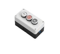 Nouveau boîtier de commande d'interrupteur à bouton en plastique, bouton de démarrage automatique portatif, boîtier étanche, interrupteur d'arrêt d'urgence électrique industriel(3Hole-03)