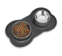 Nouveau Bol À Nourriture En Acier Inoxydable Pour Chiens, Bol À Eau Pour Animaux De Compagnie, Sans Déversement Et Antidérapant, Mangeoire Avec Tapis