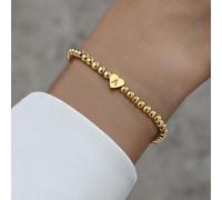 Nouveau bracelet classique à perles avec lettre de l'alphabet en forme de cœur, bijou fait main, cadeau pour femmes, cadeau de la Saint-Valentin L,M,S,H,A,T,O,X,B,C,D,E,F,G,I,J,K,N,P,Q,R,U,V,W,Y,ZAcie