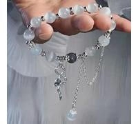 Nouveau Bracelet en Cristal De Perles Simples pour Les Femmes Filles Coréenne Fleur Renard Plume Pompon Bracelets Meilleur Ami Bijoux, Aya6100801