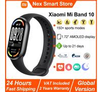 Nouveau Bracelet intelligent Xiaomi Mi Band 10, écran AMOLED 1.72 pouces, surveillance de la fréquence cardiaque et de l'oxygène dans le sang, plus de 150 Modes sportifs, bande intelligente BT5.4 Glac