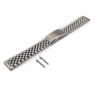 Nouveau Bracelet Jubilee Sub DIver Acier FULL INOX One More Strap avec extrémités pleines droites universelles clasp réglable 20 22 mm, argent, 22mm, Bracelet