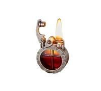 Nouveau Briquet au kérosène, fenêtre à gaz Visible, Briquet à Bascule en métal, Briquet au kérosène à Essence à Bascule à feu Doux, Briquet Coupe-Vent (Color : B)