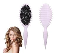 Nouveau Brosse Cheveux Bouclés, Defining Brush, Brosse à Cheveux Rebondissante, Brosse Coiffage Define, pour démêler, mettre forme, définir les boucles, unisex (Violet)