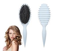 Nouveau Brosse Cheveux Bouclés, Defining Brush, Brosse à Cheveux Rebondissante, Brosse Coiffage Define, pour démêler, mettre forme, définir les boucles, unisex (Bleu)