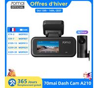 【Nouveau】 Caméra embarquée 70mai A210 1080P HDR Vision nocturne Prise en charge du double canal Supercondensateur intégré GPS Wi-Fi6 Surveillance de stationnement 24h/24