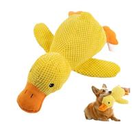 Nouveau Canard apaisant pour Chien, Jouet interactif en Peluche avec Son de Charlatan, Jouet à mâcher Doux pour Animaux de Compagnie et anxiété, pour Chiens d'intérieur de Petite et Moyenne ta Yellow