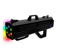 Nouveau Canon à Fumée 1500W avec LED 7 Couleurs & Affichage Numérique | Débit de Brume Réglable | Utilisation Continue 30Min | Chauffage Rapide | Design Portable | Effets d'Ambiance Instantanés Black