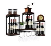 Nouveau casier à vin mural vintage étagère à bouteilles de vin convient pour restaurant bar magasin de vin salon maison individuelle autres endroits design intelligent Le rail de verre à vin forte