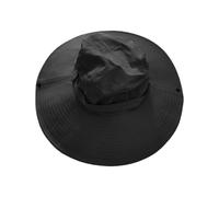 Nouveau chapeau de soleil extérieur avec un large bord couvrant le visage pêche alpinisme chapeau décontracté respirant chapeau de pêcheur Rkz440, Noir , Taille unique