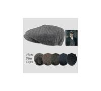 Nouveau chapeau Peaky Blinders pour homme, casquette gavroche en tweed à chevrons mélangé, bonnet d'hiver