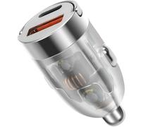 Nouveau chargeur de voiture invisible 100 W à charge ultra-rapide, adaptateur allume-cigare 1 vers 2 PD pour charge rapide._M