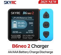 Nouveau chargeur intelligent SKYRC B6neo 2 chargeur intelligent multifonction DC 300W PD 80W LiPo/LiFe/Lilon/LiHV/NiMH/NiCd/Pb chargeur de batterie Ensemble bleu 4