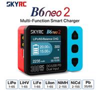 Nouveau chargeur intelligent SKYRC B6neo 2 chargeur intelligent multifonction DC 300W PD 80W LiPo/LiFe/Lilon/LiHV/NiMH/NiCd/Pb chargeur de batterie Blue Set4