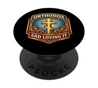 Nouveau chrétien orthodoxe et l'aimer convertir Jésus-Christ PopSockets PopGrip Adhésif