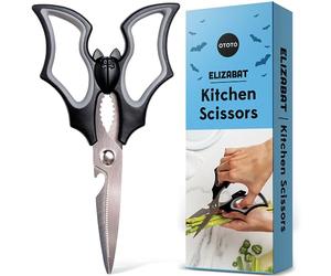 NOUVEAU!! Ciseaux de cuisine Elizabat par OTOTO - Ciseaux de cuisine mignons en forme de chauve-souris, ciseaux, ustensiles de cuisine - chauves-souris, cadeaux d'Halloween, ciseaux de cuisine