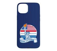 Nouveau citoyen américain avec Statue de la liberté Coque pour iPhone 15 Plus