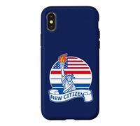 Nouveau citoyen américain avec Statue de la liberté Coque pour iPhone X/XS