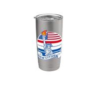 Nouveau citoyen américain avec statue de la liberté Gobelet isotherme en acier inoxydable double paroi