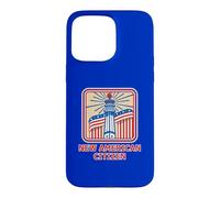 Nouveau citoyen américain rétro Rouge, Blanc et Bleu Coque pour iPhone 15 Pro Max