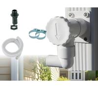 Nouveau - Collecteur d'eau de Pluie - Kit Complet - Fabrication Francaise - Conduits Rectangulaires 60x80 mm - Blanc