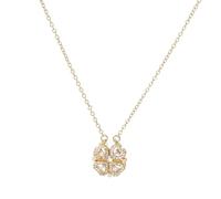Nouveau collier quatre en un avec chaîne de clavicule en zircon d’herbe porte-bonheur double face, collier exquis à deux ceintures