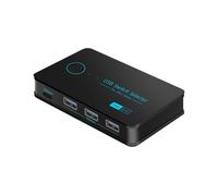 Nouveau Commutateur KVM USB 3.0 avec Touches de Raccourci pour Clavier PC, Souris, Imprimante, 2 PC Partageant 4 Appareils, Contrôleur Partagé 5