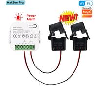 Nouveau Compteur Bidirectionnel Intelligent WiFi à Pince Énergétique avec Alarme Sonore pour Surveillance par Application, Exportation et Importation de Données, Alimentation CA 110V/240V 2 Channels-2