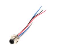 Nouveau Connecteur Mâle M12 5 Broches, Code A, pour Montage sur Cloison, Panneau Avant, IP67, Pré-Assemblé, avec Câble Pré-Câblé