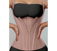 Nouveau corset-style de 15 baleines, avec une grande élasticité, un laçage à fermeture éclair et un look vintage, idéal pour le maintien de la taille L,M,S,XL,XS,XXL,XXS,XXXLUnicoloreTissu en tulle