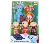 In The Night Garden Ensemble de figurines comprenant Igglepiggle, Upsy Daisy et les Tombliboos. Émission TV Cbeebies. Jouets pour tout-petits, à partir de 18 ans. Comprend 5 figurines.