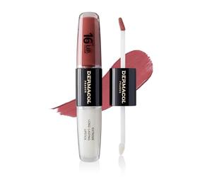 NOUVEAU Dermacol - 16-Hour Lip Colour, High Pigmentation Lip Gloss, Two-Phase Lip Gloss, Kiss-Proof Lip Make-up with Matte Finish and Shine, no. 33, Viva Glam