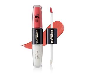 NOUVEAU Dermacol - 16-Hour Lip Colour, High Pigmentation Lip Gloss, Two-Phase Lip Gloss, Kiss-Proof Lip Make-up with Matte Finish and Shine,no. 26, Heroine Chic