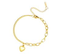 Nouveau design symétrique coeur pendant charme bracelets Hers Hers en acier inoxydable lien cubain et bracelet bijoux modernes accessoires à la mode cadeau créatif pour les femmes et les hommes