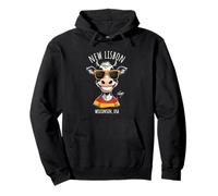 Nouveau dessin animé de vache humoristique Lisbonne WI USA Sweat à Capuche