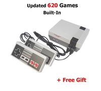 NOUVEAU Deux Bouton Mini TV De Poche Console de Jeu Vidéo Console de Jeu pour Nes Jeux avec 620 Différents Jeux Intégrés PAL et NTSC