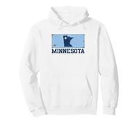 Nouveau Drapeau du Minnesota Typographie Demi-Teinte rétro Sweat à Capuche