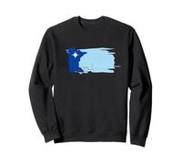 Nouveau Drapeau en Forme d'État du Minnesota, Vintage, Grunge, en Lambeaux Sweatshirt